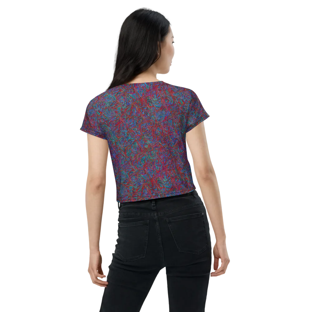 Kinetic Mosaic on Crop Tee — Back
