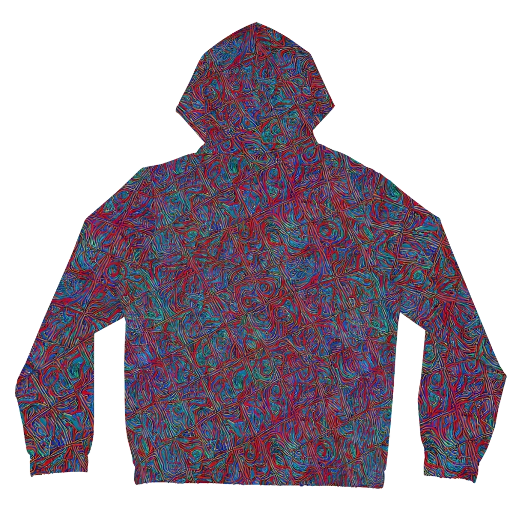 Kinetic Mosaic on Women's Full-Zip Hoodie — Back