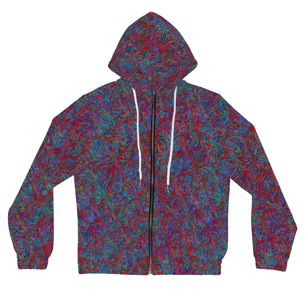 Kinetic Mosaic on Women's Full-Zip Hoodie — Front