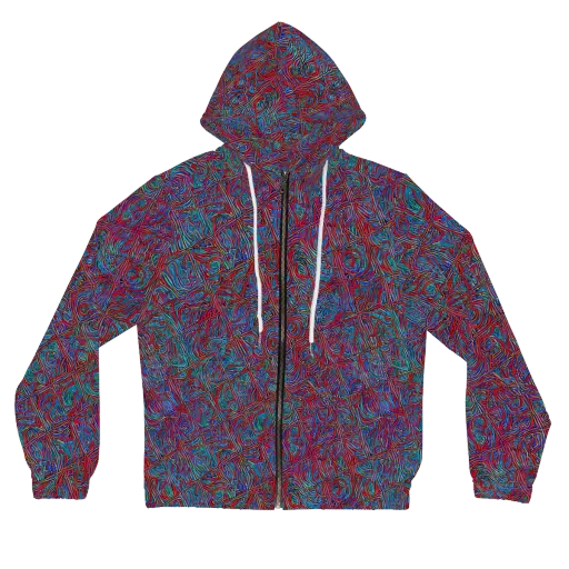 Kinetic Mosaic on a Women's Full-Zip Hoodie