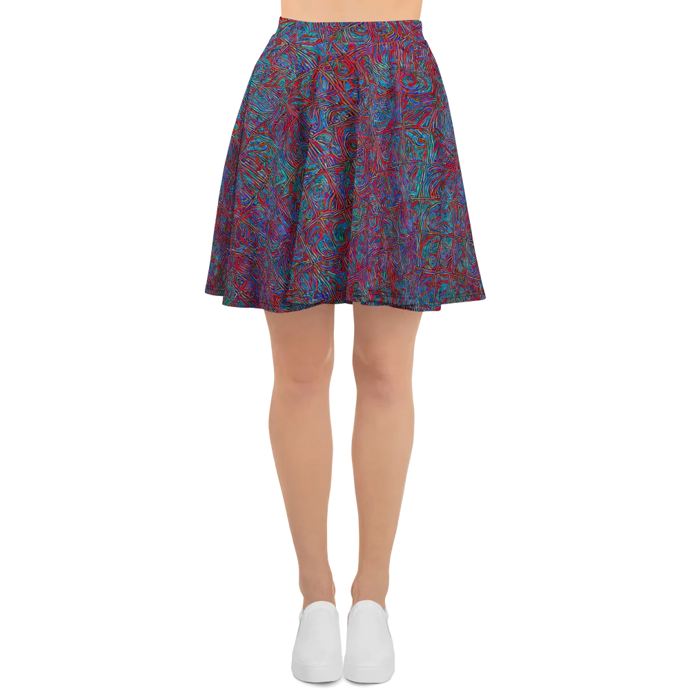 Kinetic Mosaic on Skater Skirt — Front