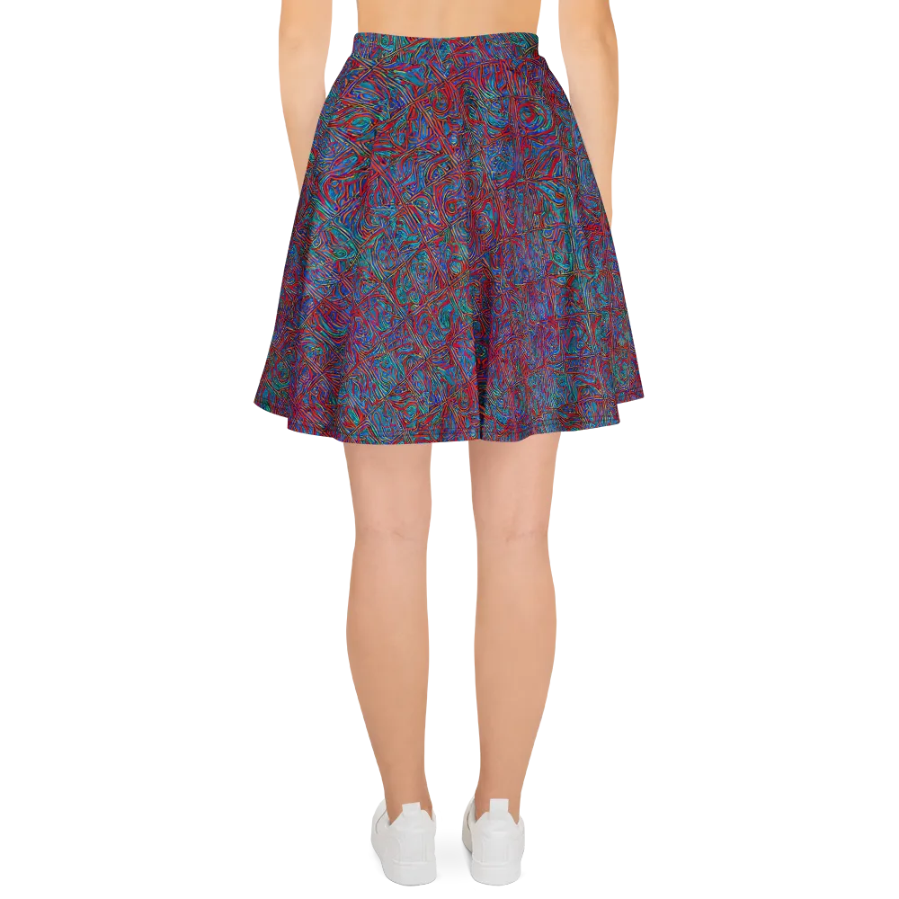 Kinetic Mosaic on Skater Skirt — Back