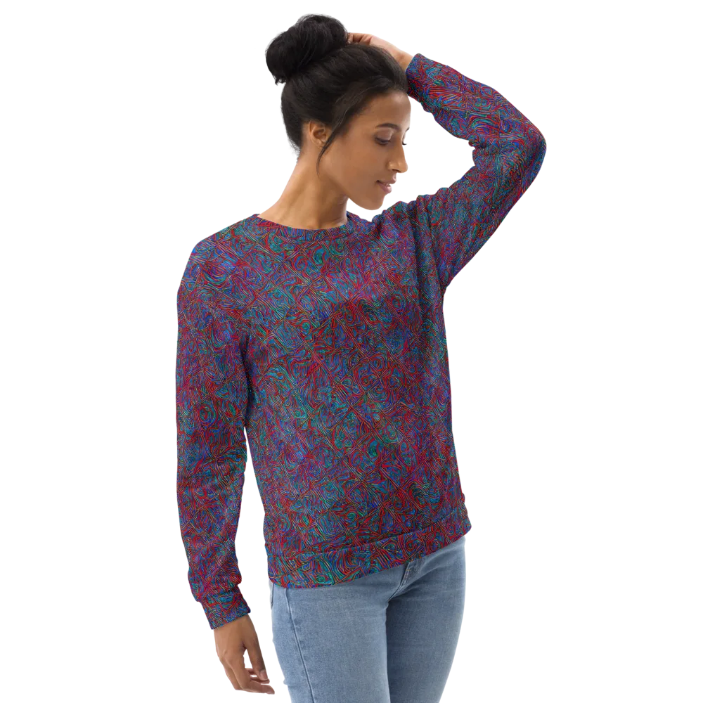 Kinetic Mosaic on Sweatshirt — Right Front