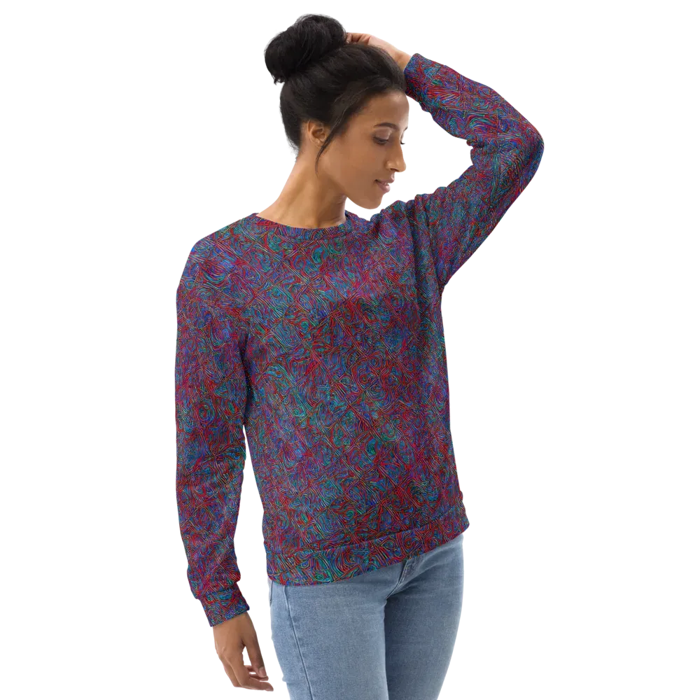 Kinetic Mosaic on Sweatshirt — Right Front