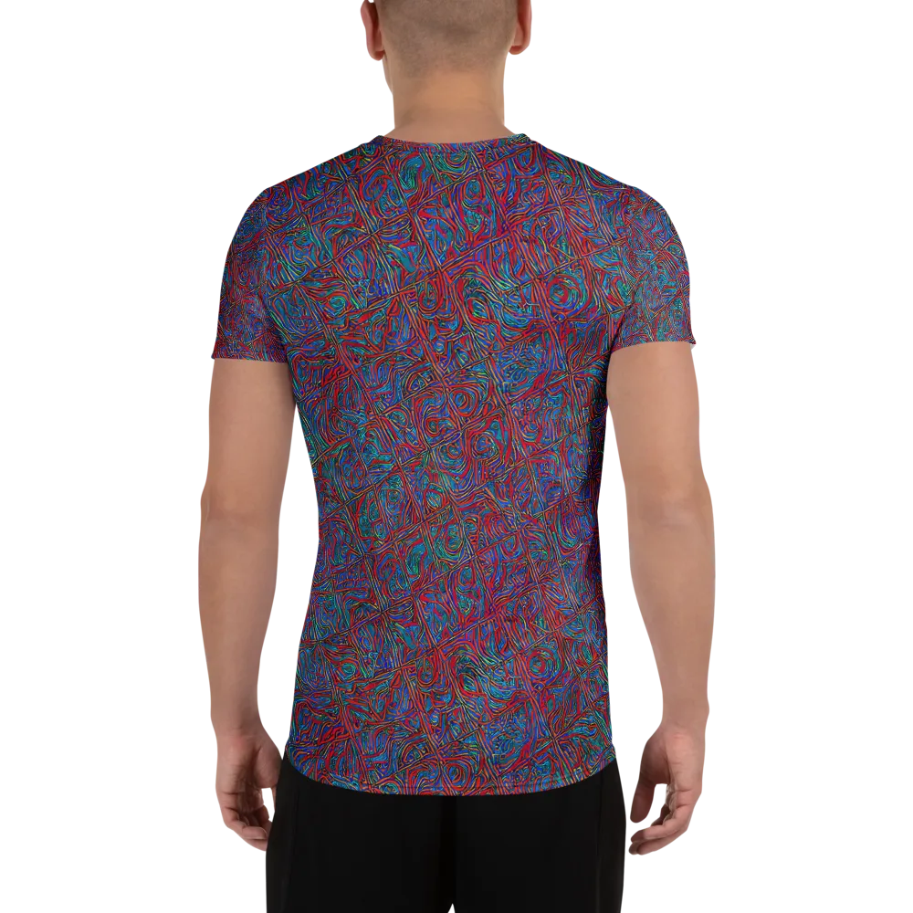 Kinetic Mosaic on Men's Athletic T-Shirt — Back
