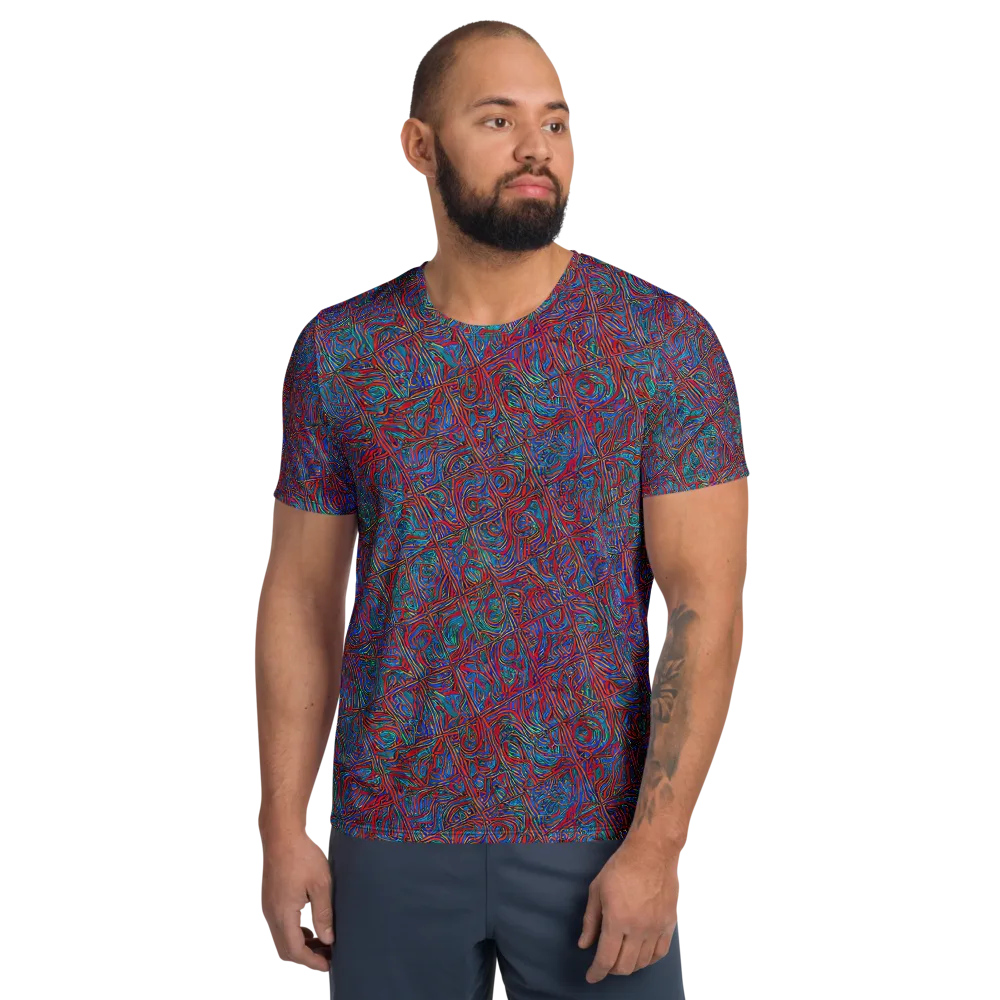 Kinetic Mosaic on Men's Athletic T-Shirt — Front