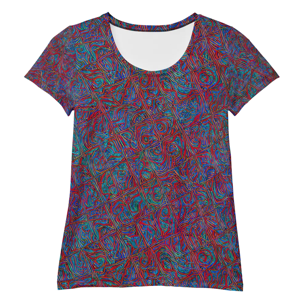 Kinetic Mosaic on Women's Athletic T-Shirt — Front