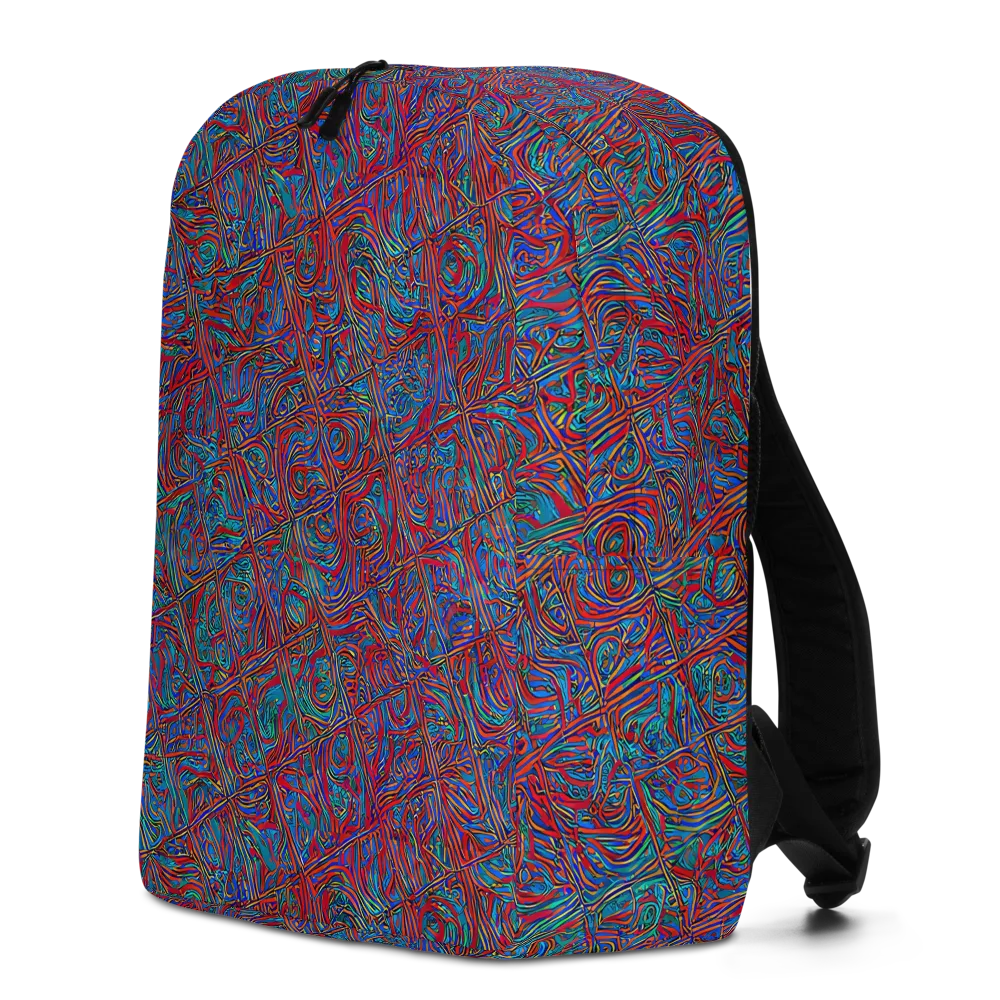 Kinetic Mosaic on Minimalist Backpack — Left