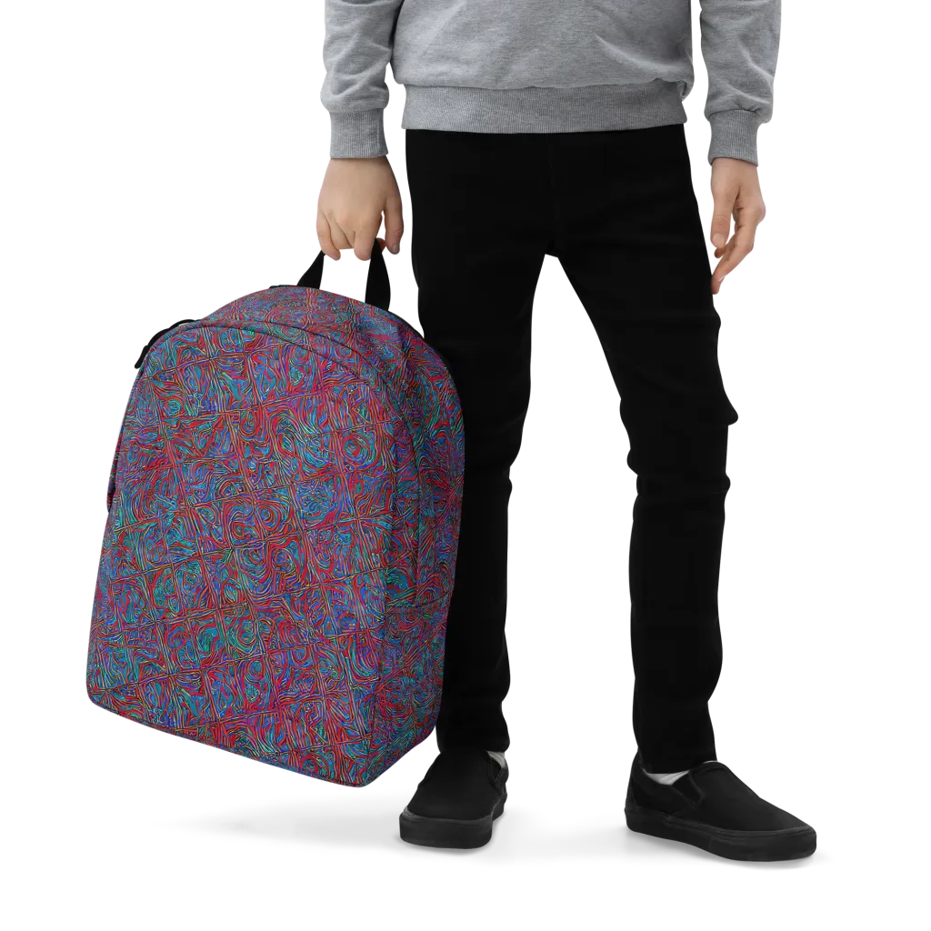 Kinetic Mosaic on Minimalist Backpack — Zoomed-in
