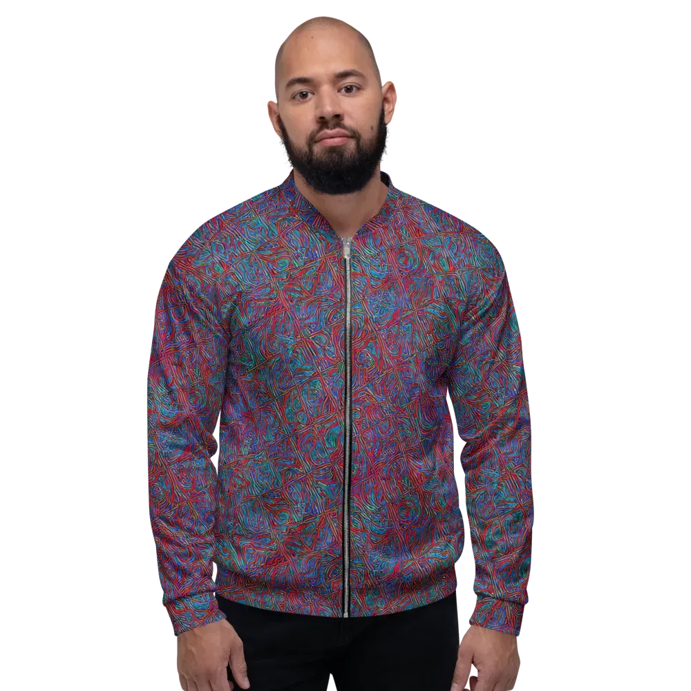 Kinetic Mosaic on Bomber Jacket — Front