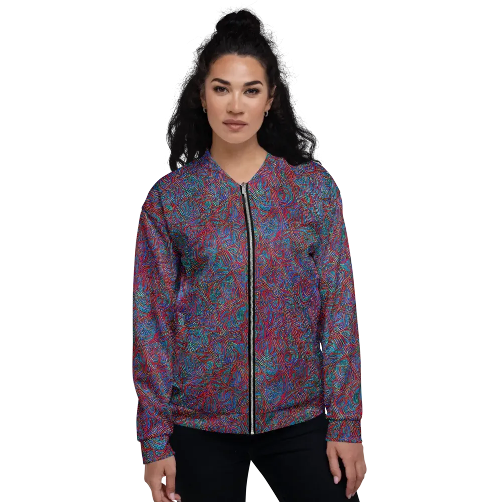 Kinetic Mosaic on Bomber Jacket — Front