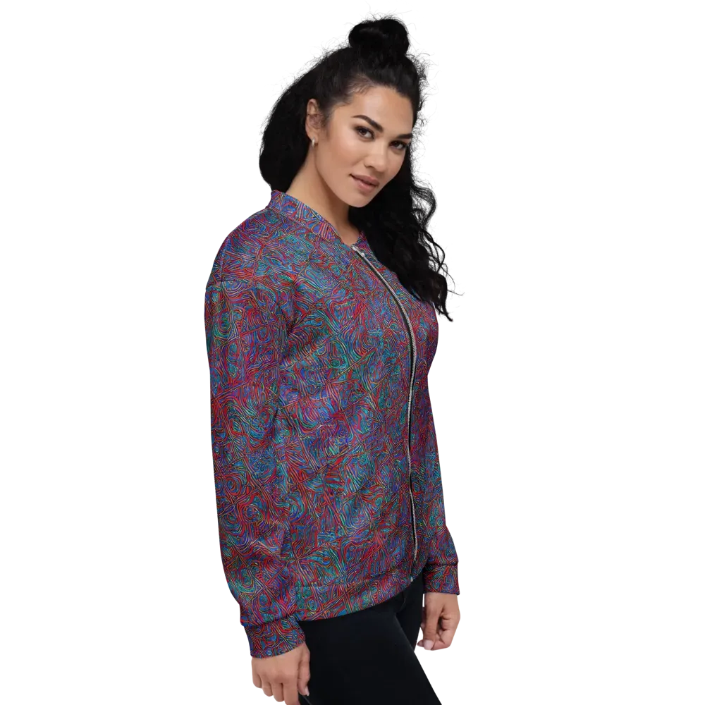 Kinetic Mosaic on Bomber Jacket — Right