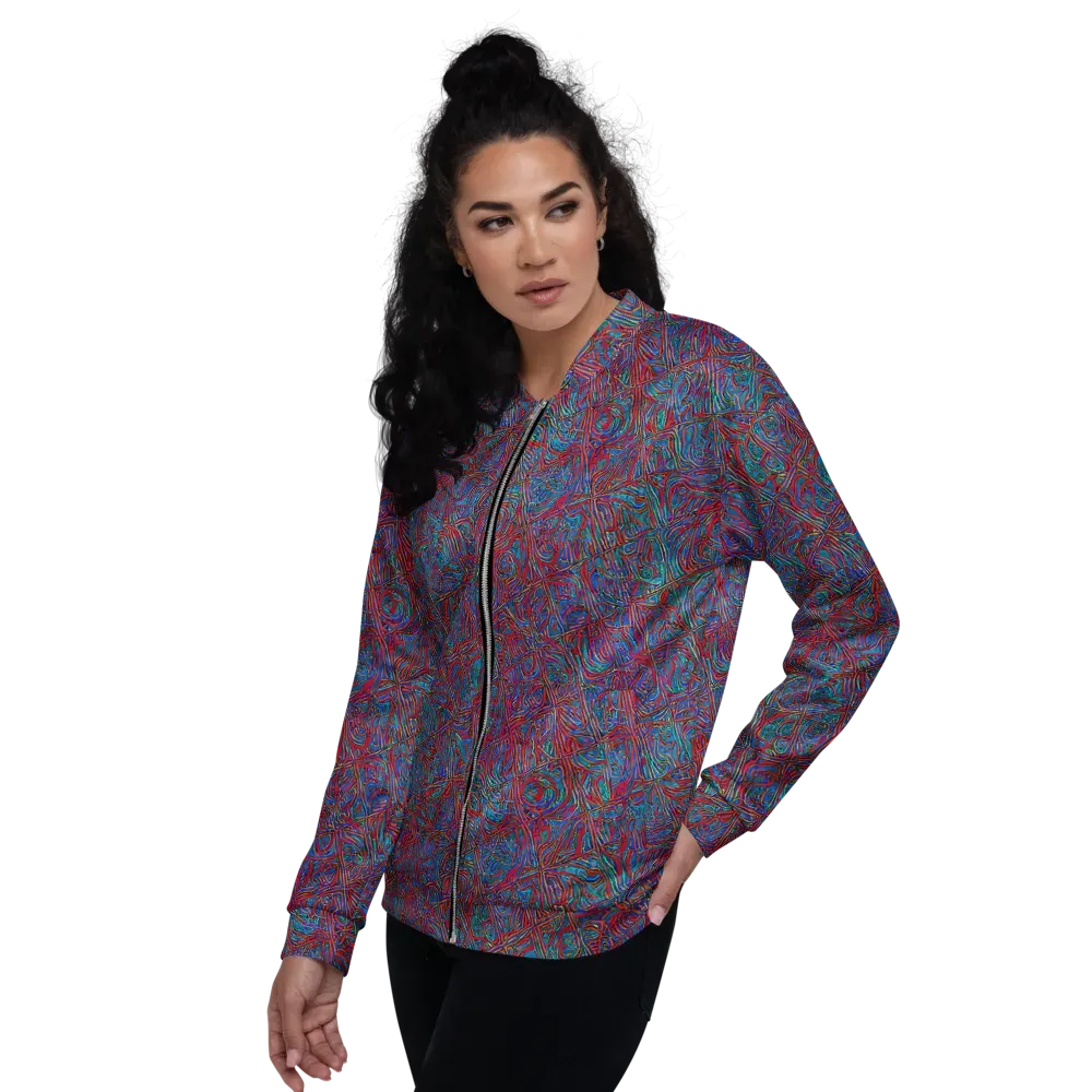 Kinetic Mosaic on Bomber Jacket — Left