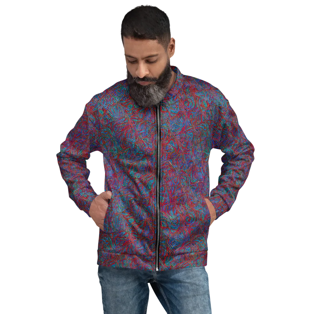 Kinetic Mosaic on Bomber Jacket — Front