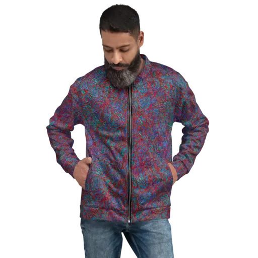 Kinetic Mosaic on a Bomber Jacket