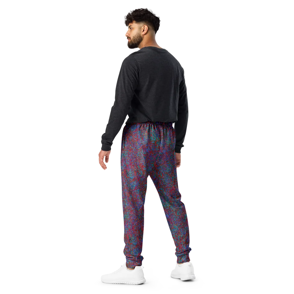 Kinetic Mosaic on Men's Joggers — Back