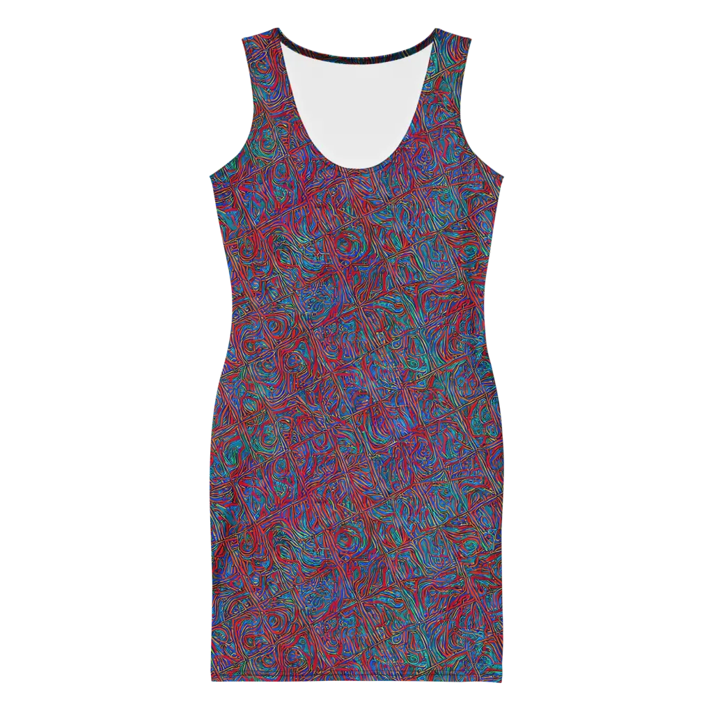 Kinetic Mosaic on Bodycon Dress — Front