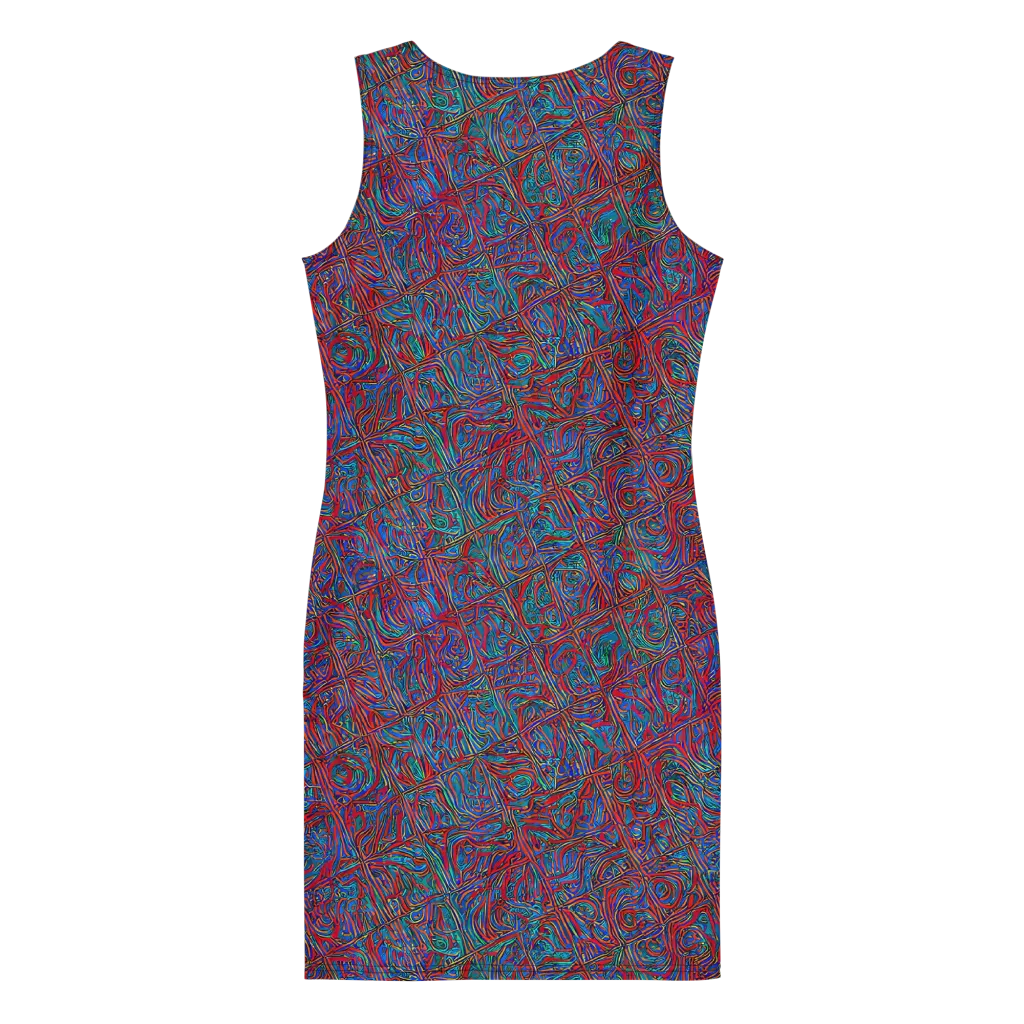 Kinetic Mosaic on Bodycon Dress — Back