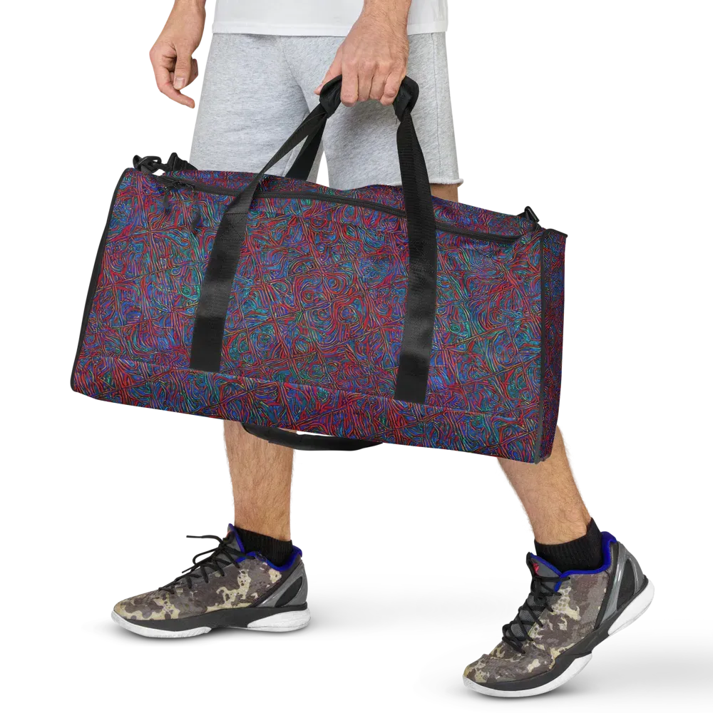 Kinetic Mosaic on Duffle Bag — Front