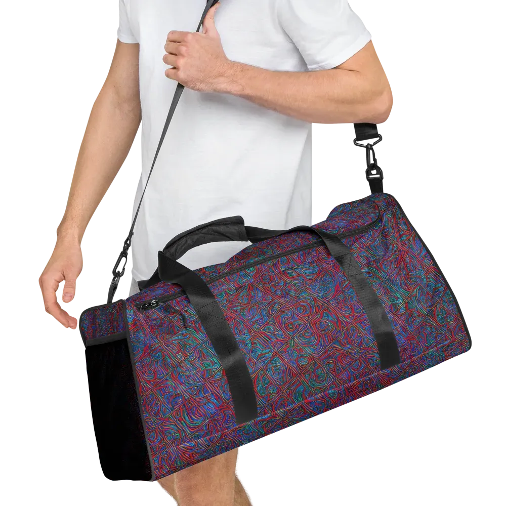Kinetic Mosaic on Duffle Bag — Right Front