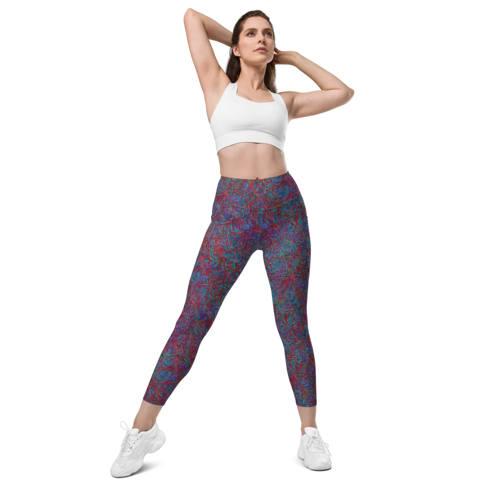 Kinetic Mosaic on Leggings with Pockets — Front