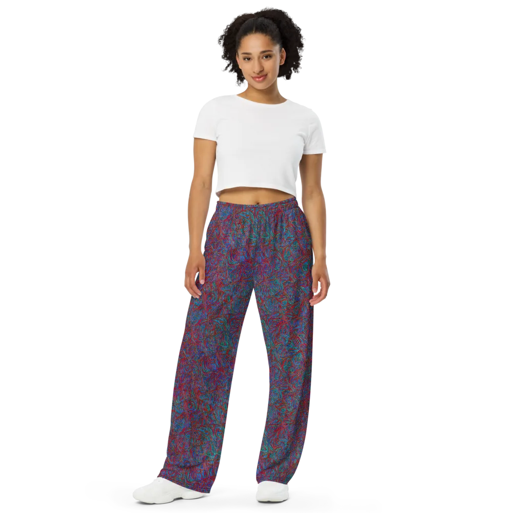 Kinetic Mosaic on Wide-Leg Pants — Front