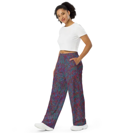 Kinetic Mosaic on a Wide-Leg Pants