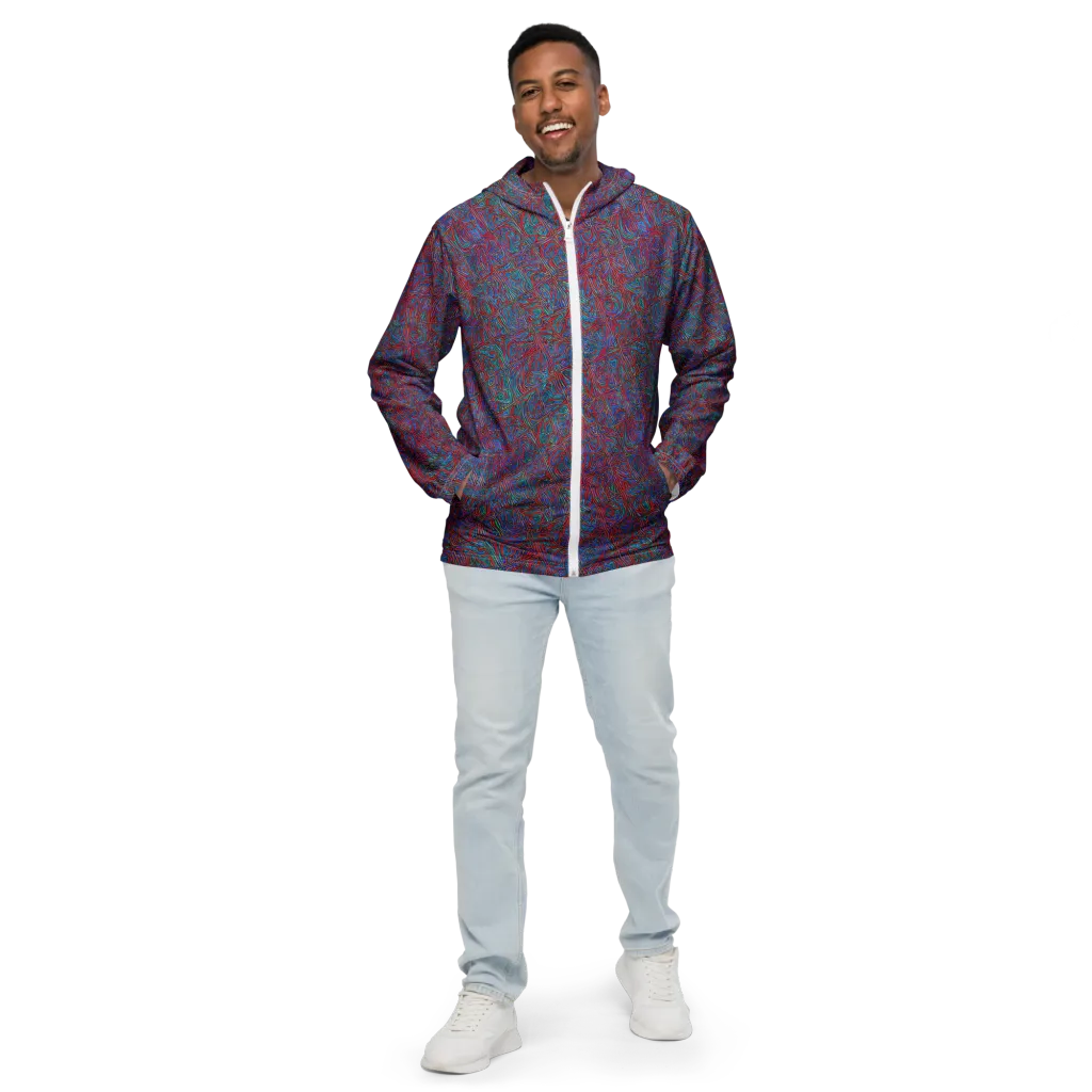 Kinetic Mosaic on Men's Windbreaker — Front