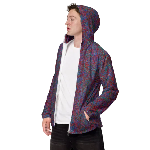 Kinetic Mosaic on a Men's Windbreaker