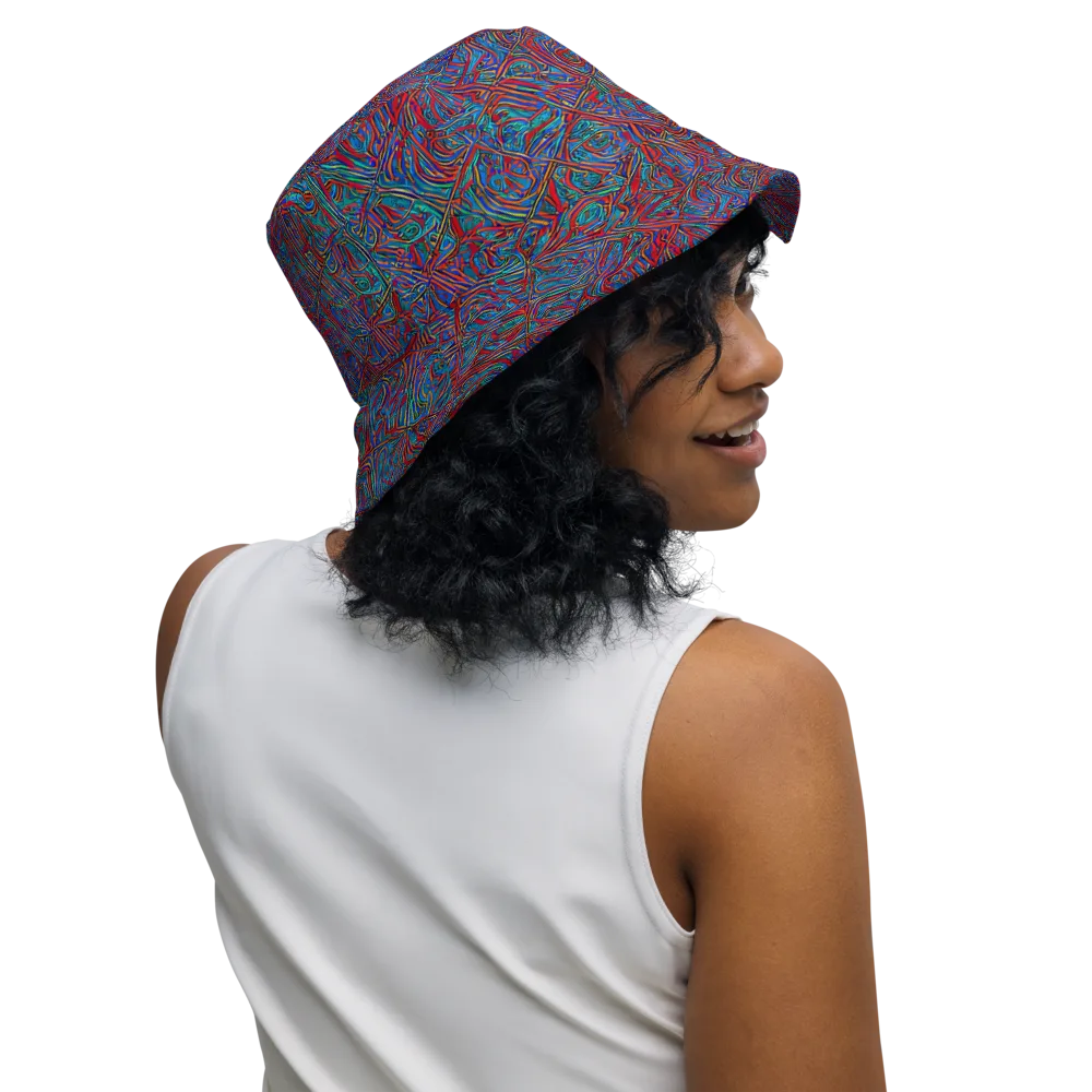 Kinetic Mosaic on Reversible Bucket Hat — Right Outside