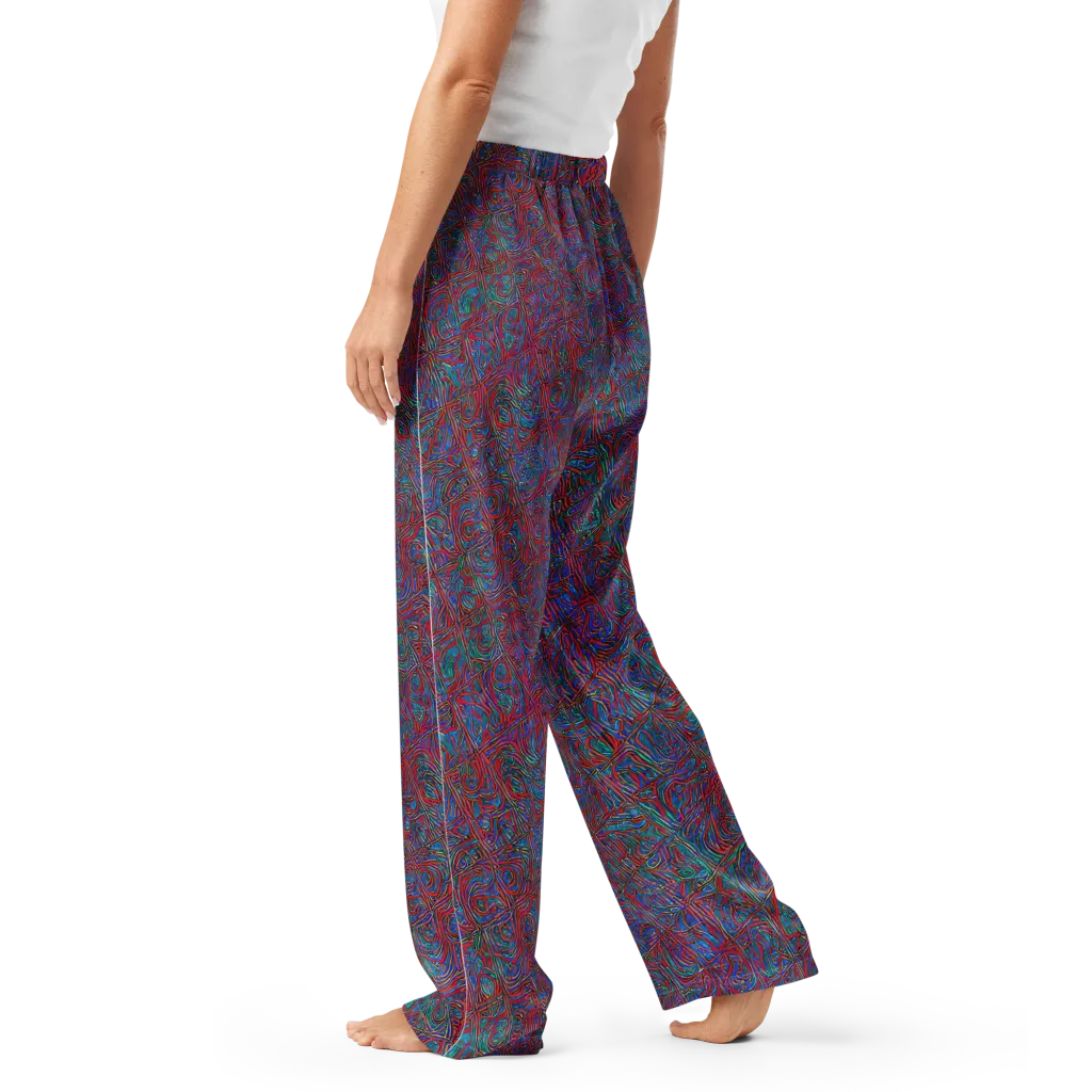 Kinetic Mosaic on Women's Pajama Pants — Left