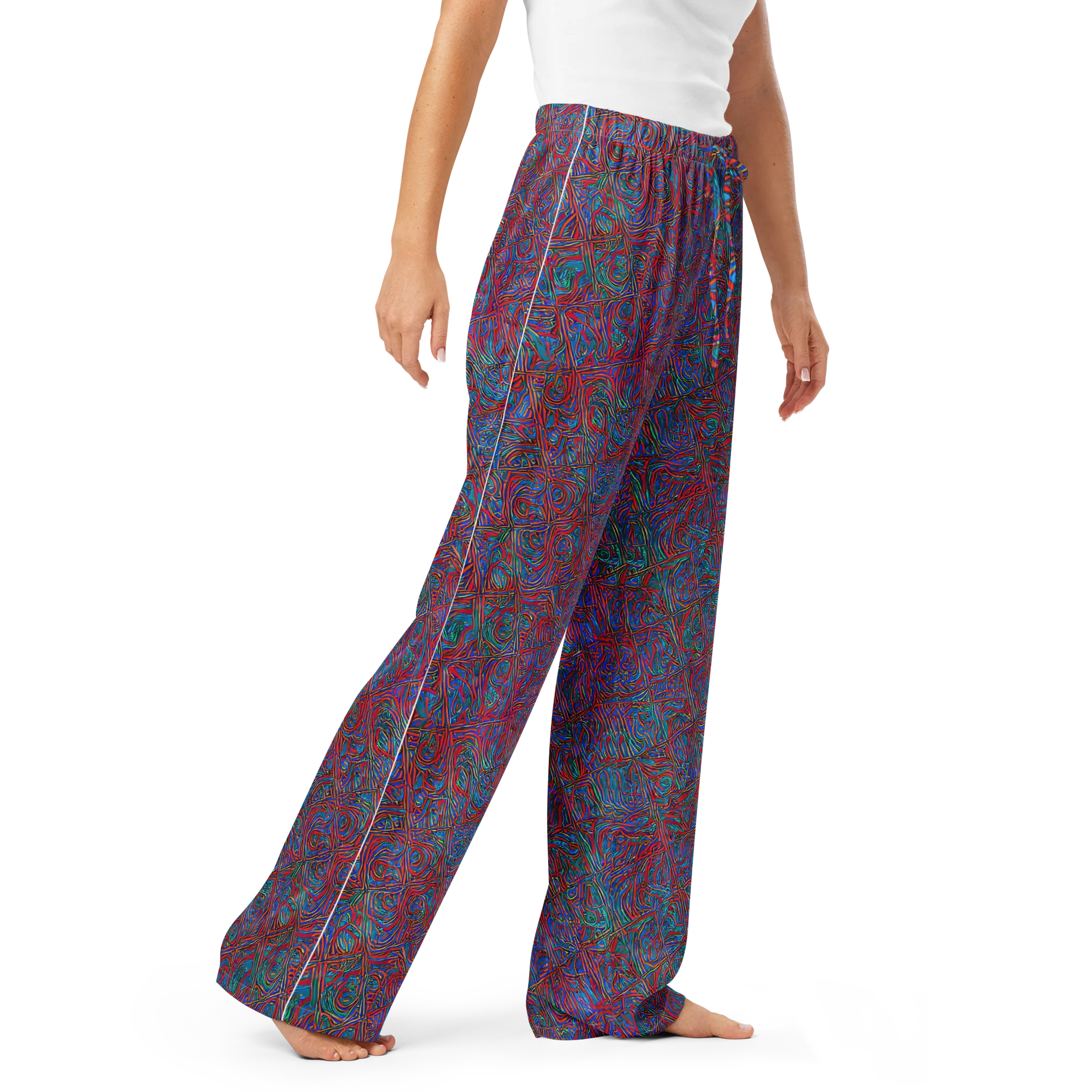 Kinetic Mosaic on Women's Pajama Pants — Right Front