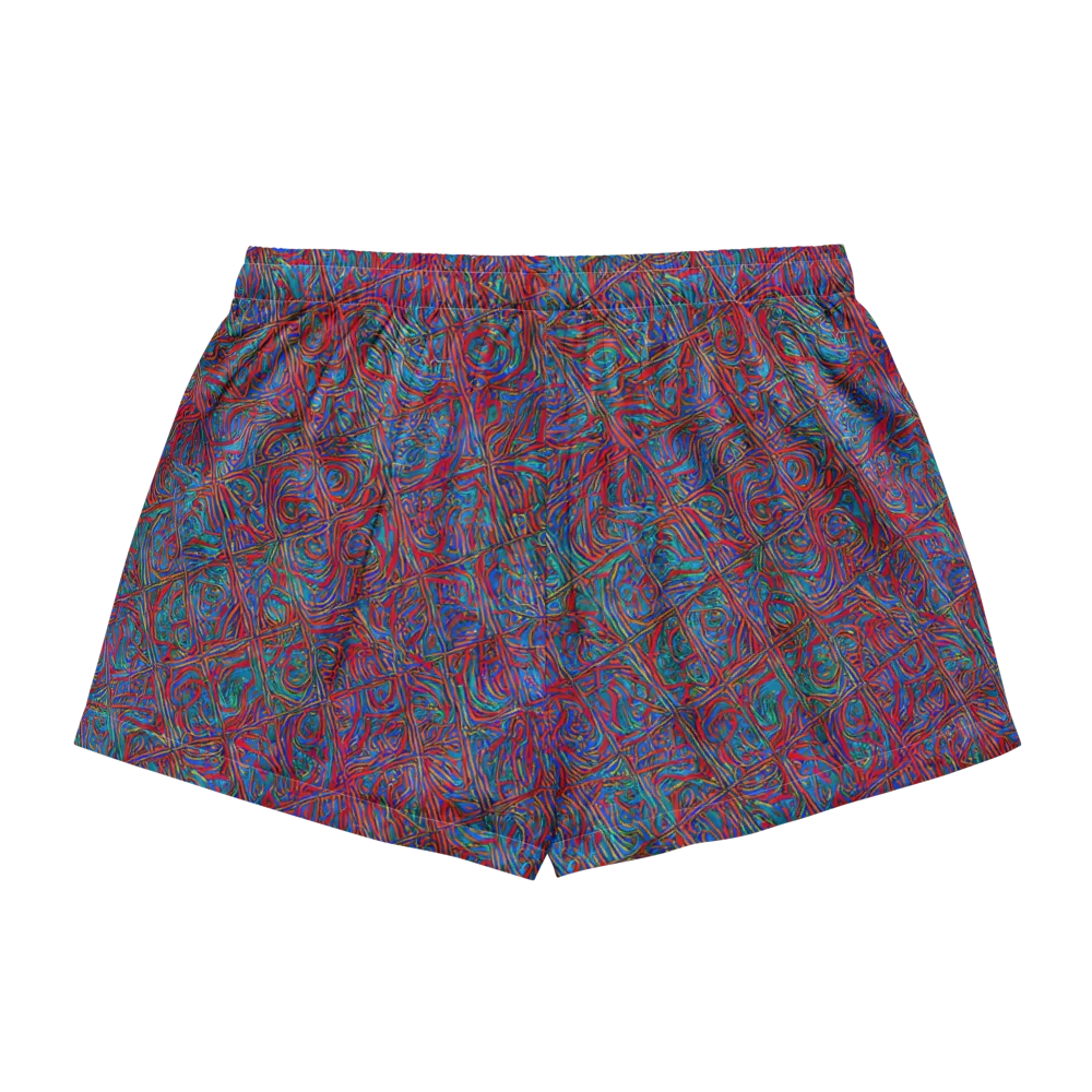 Kinetic Mosaic on Women's Pajama Shorts — Back