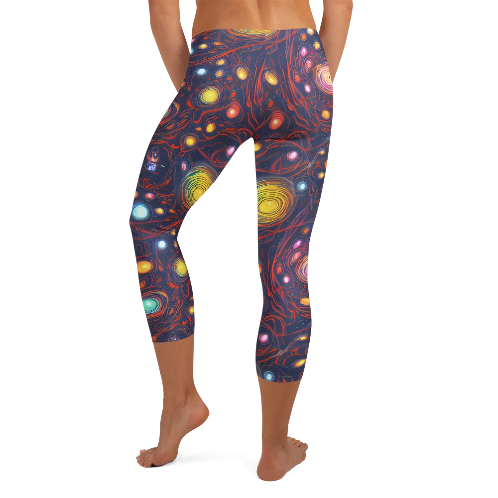 Molten Constellation on Capri Leggings — Back
