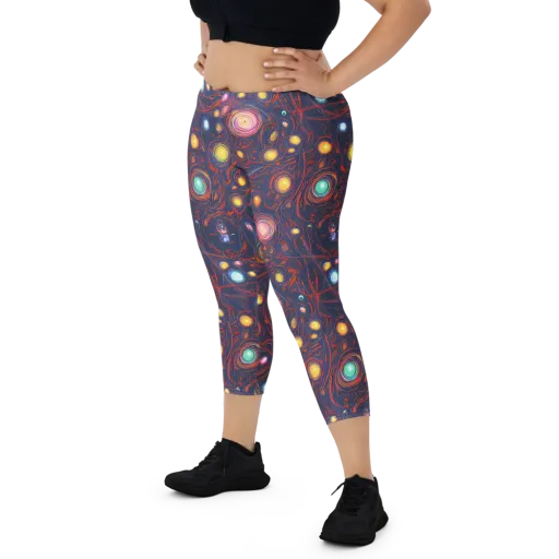 Molten Constellation on a Capri Leggings