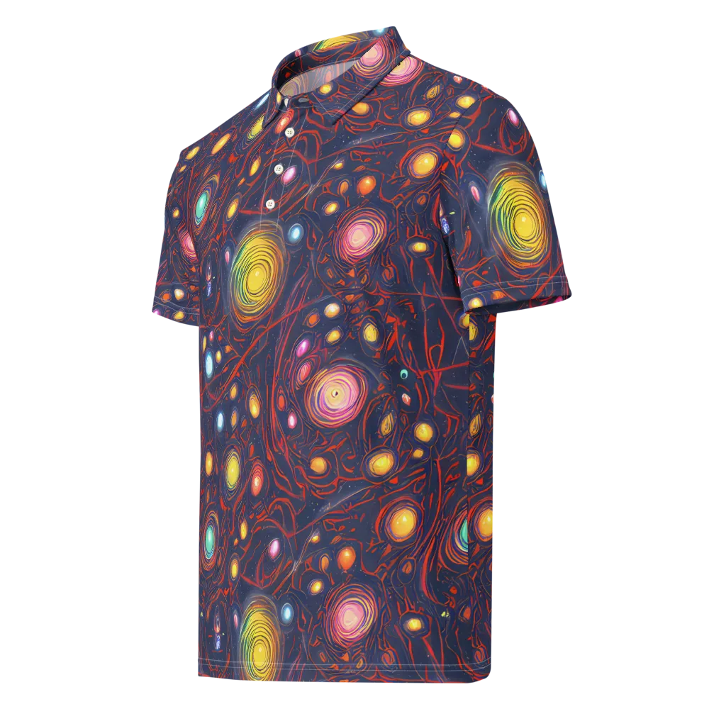 Molten Constellation on Men's Slim Fit Polo Shirt — Left Front
