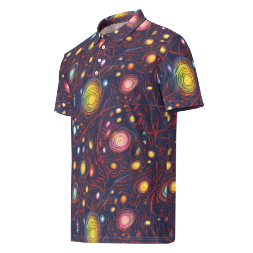 Molten Constellation on a Men's Slim Fit Polo Shirt
