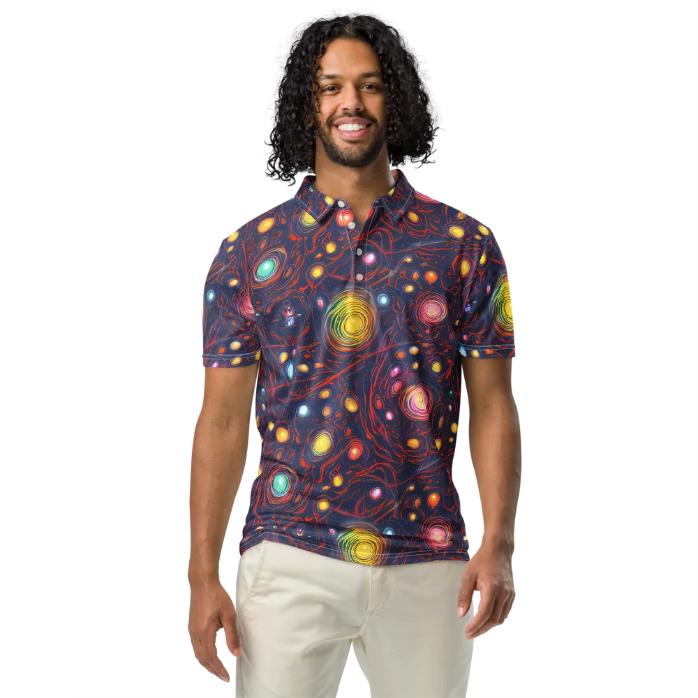 Molten Constellation on Men's Slim Fit Polo Shirt — Front
