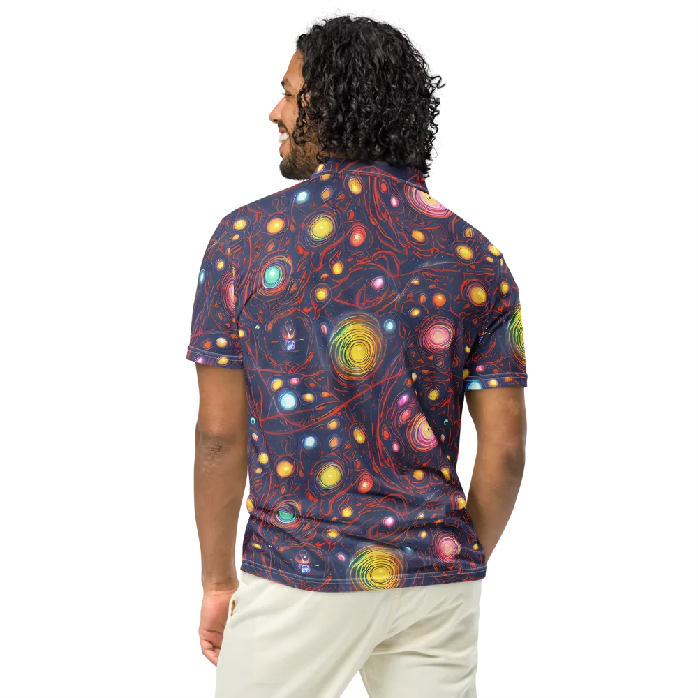 Molten Constellation on Men's Slim Fit Polo Shirt — Back