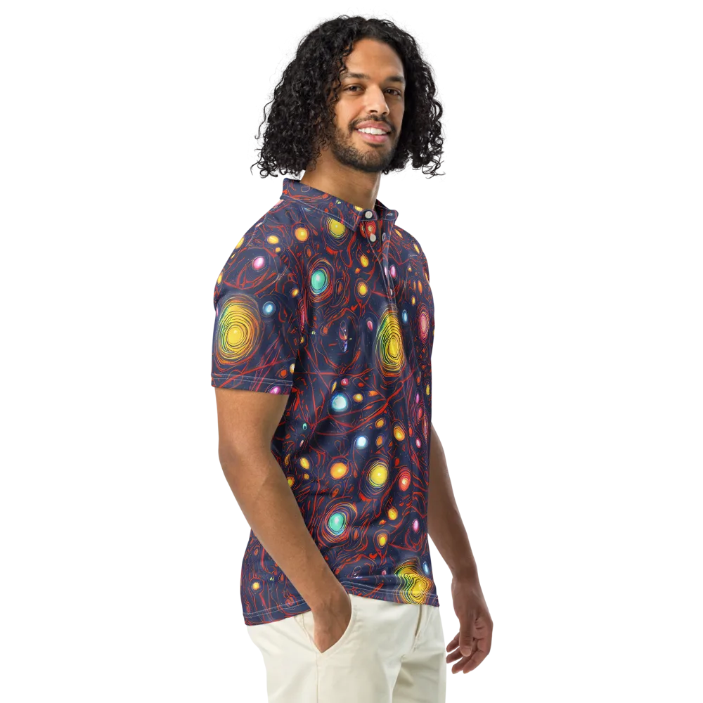 Molten Constellation on Men's Slim Fit Polo Shirt — Right Front