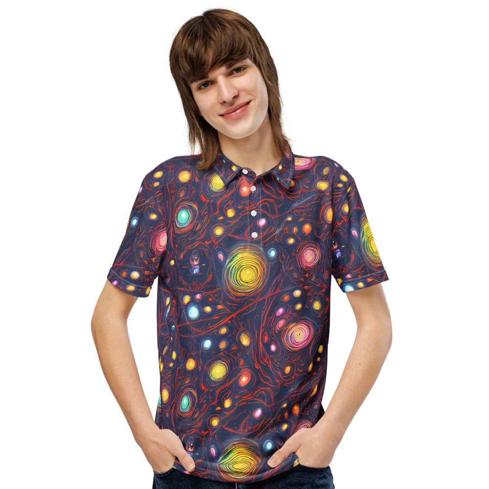 Molten Constellation on Men's Slim Fit Polo Shirt — Front