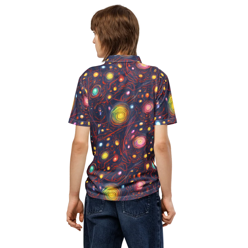 Molten Constellation on Men's Slim Fit Polo Shirt — Back