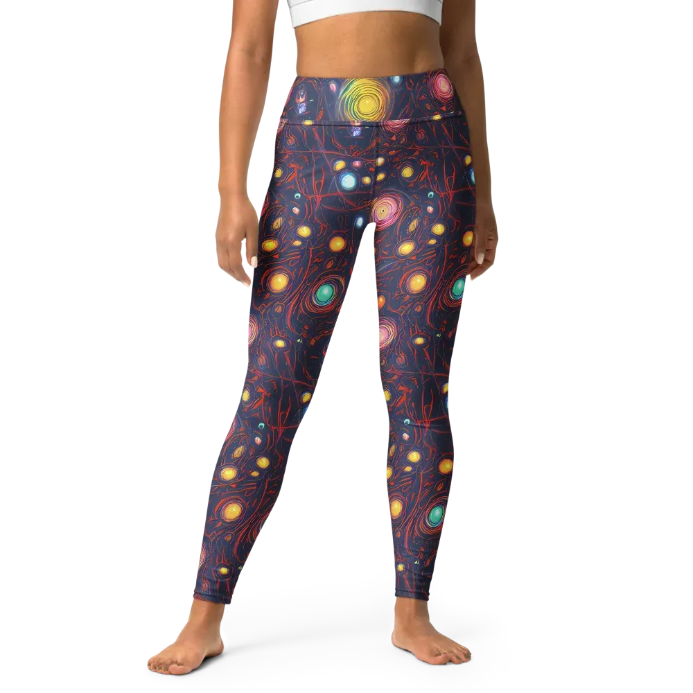 Molten Constellation on Yoga Leggings — Front