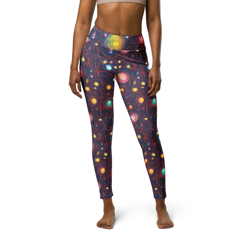 Molten Constellation on Yoga Leggings — Front
