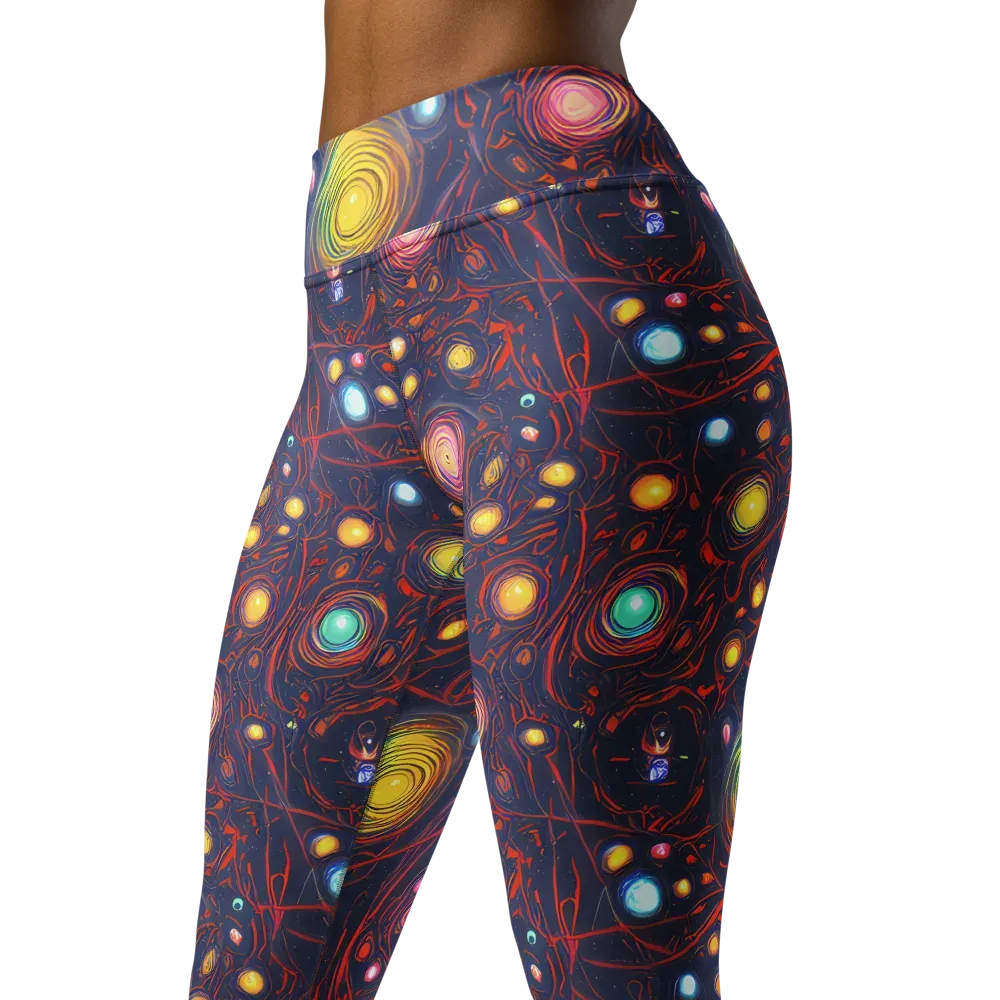 Molten Constellation on Yoga Leggings — Left Front