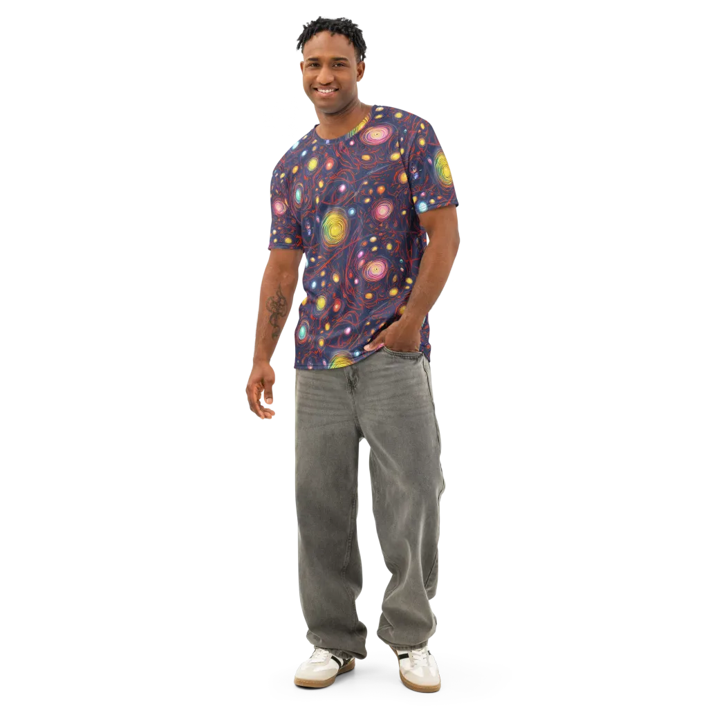 Molten Constellation on Men's Cotton Crew Neck T-Shirt — Front