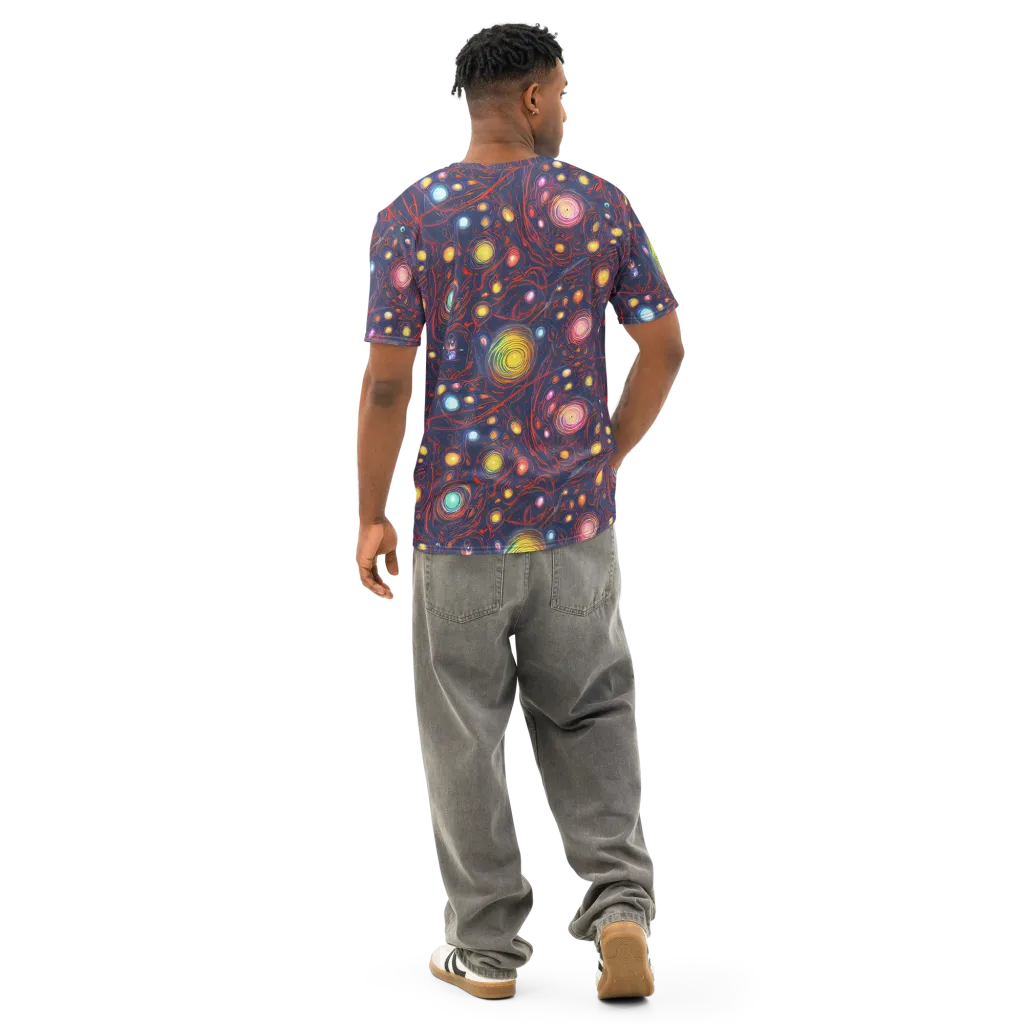 Molten Constellation on Men's Cotton Crew Neck T-Shirt — Back