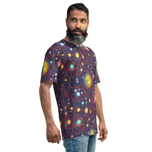 Molten Constellation on a Men's Crew Neck T-Shirt