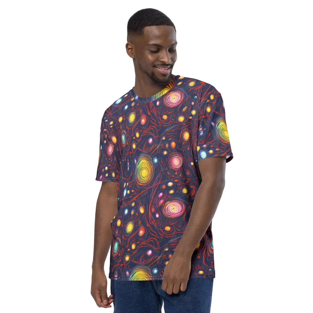 Molten Constellation on Men's Crew Neck T-Shirt — Left