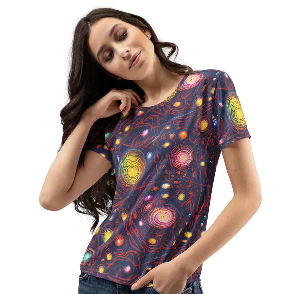 Molten Constellation on Women's Crew Neck T-Shirt — Left Front